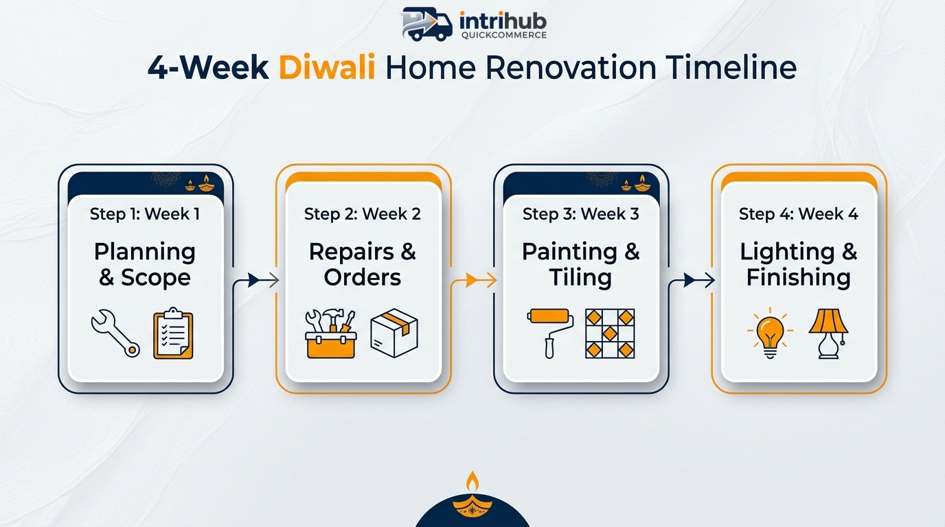 4-week Diwali home renovation timeline