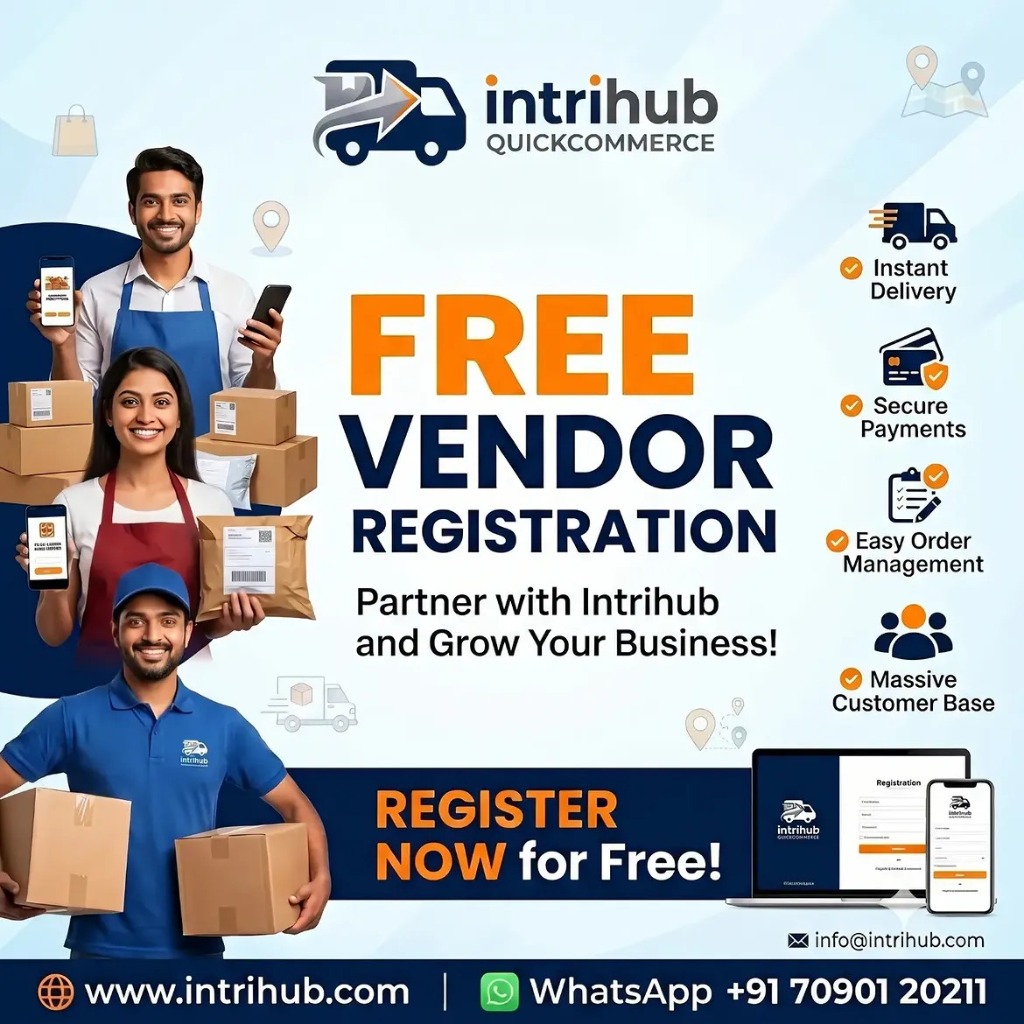 Intrihub Free Vendor Registration - Digitalizing Bharat's Local Markets
